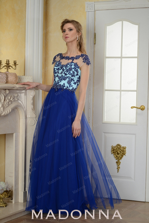 Вечернее платье модель "Вайлет" синее